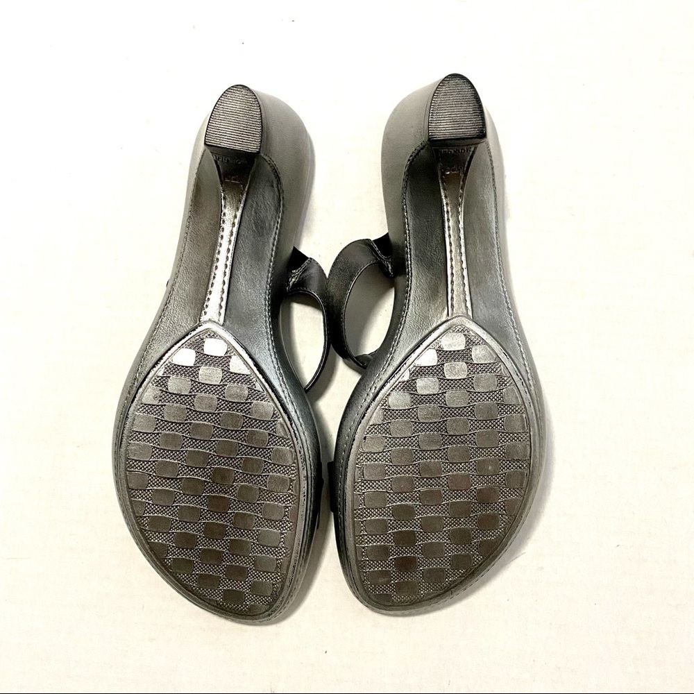 Mila Paoli Italian Leather Slip-on Sandals 10 Business Casual Versatile Career - Picture 12 of 13